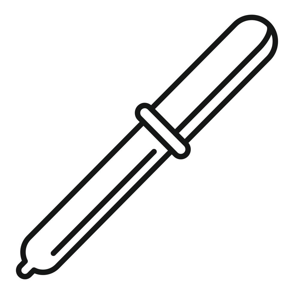 Symbol für medizinische Pipette, Umrissstil vektor