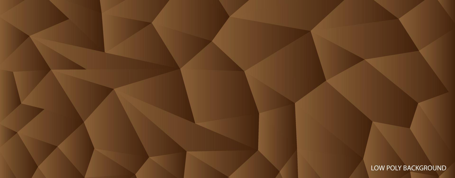 Dreieck brauner Hintergrund Low-Poly-Stil vektor