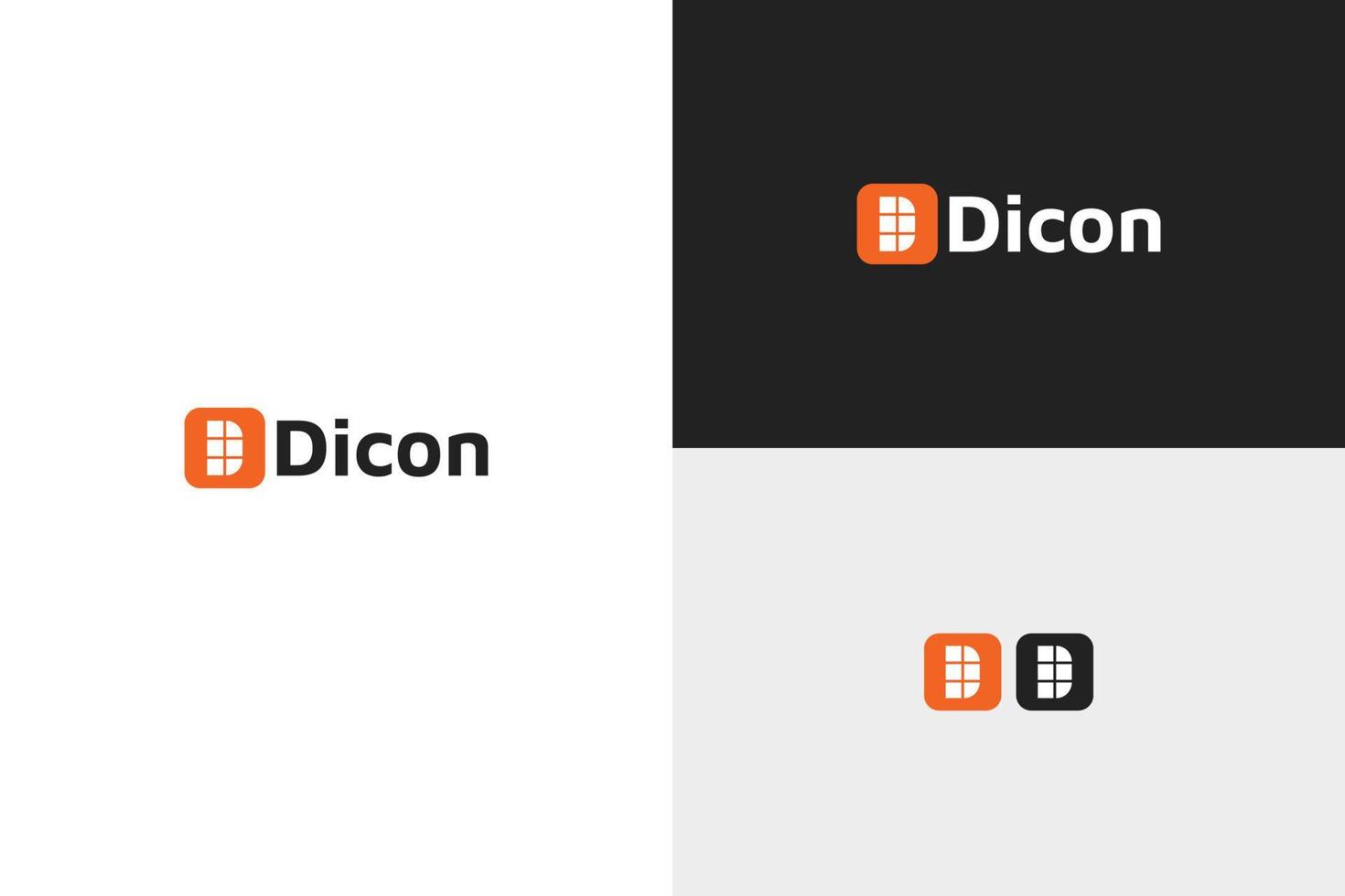 dicon d-Buchstaben-Logo vektor