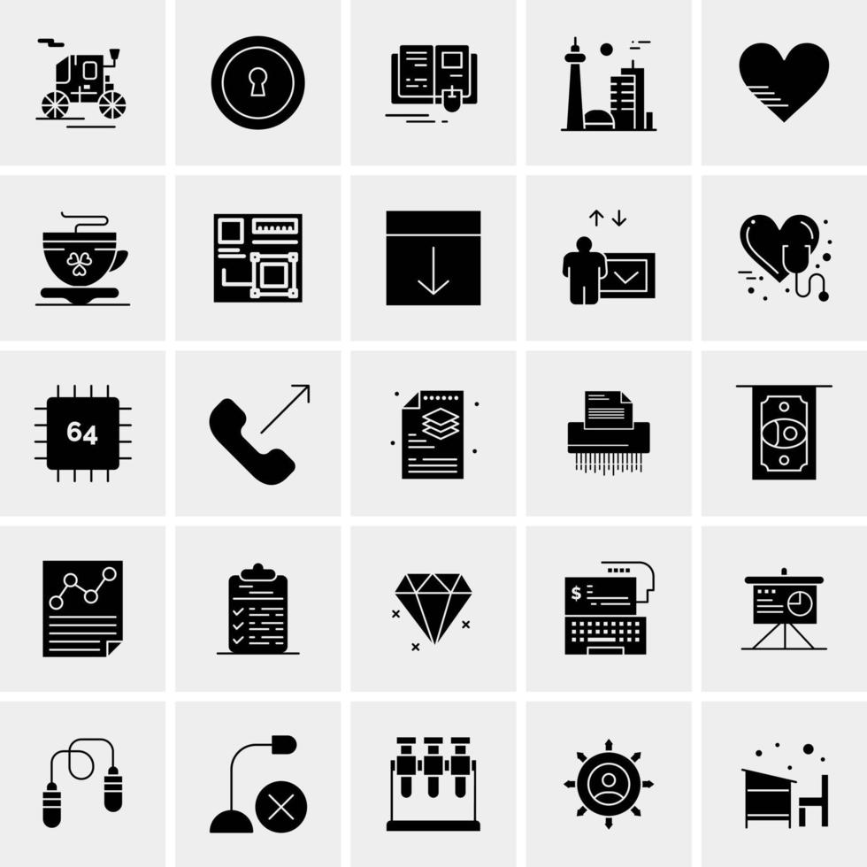 25 universelle Business-Icons Vektor kreative Icon-Illustration zur Verwendung in Web- und Mobilprojekten