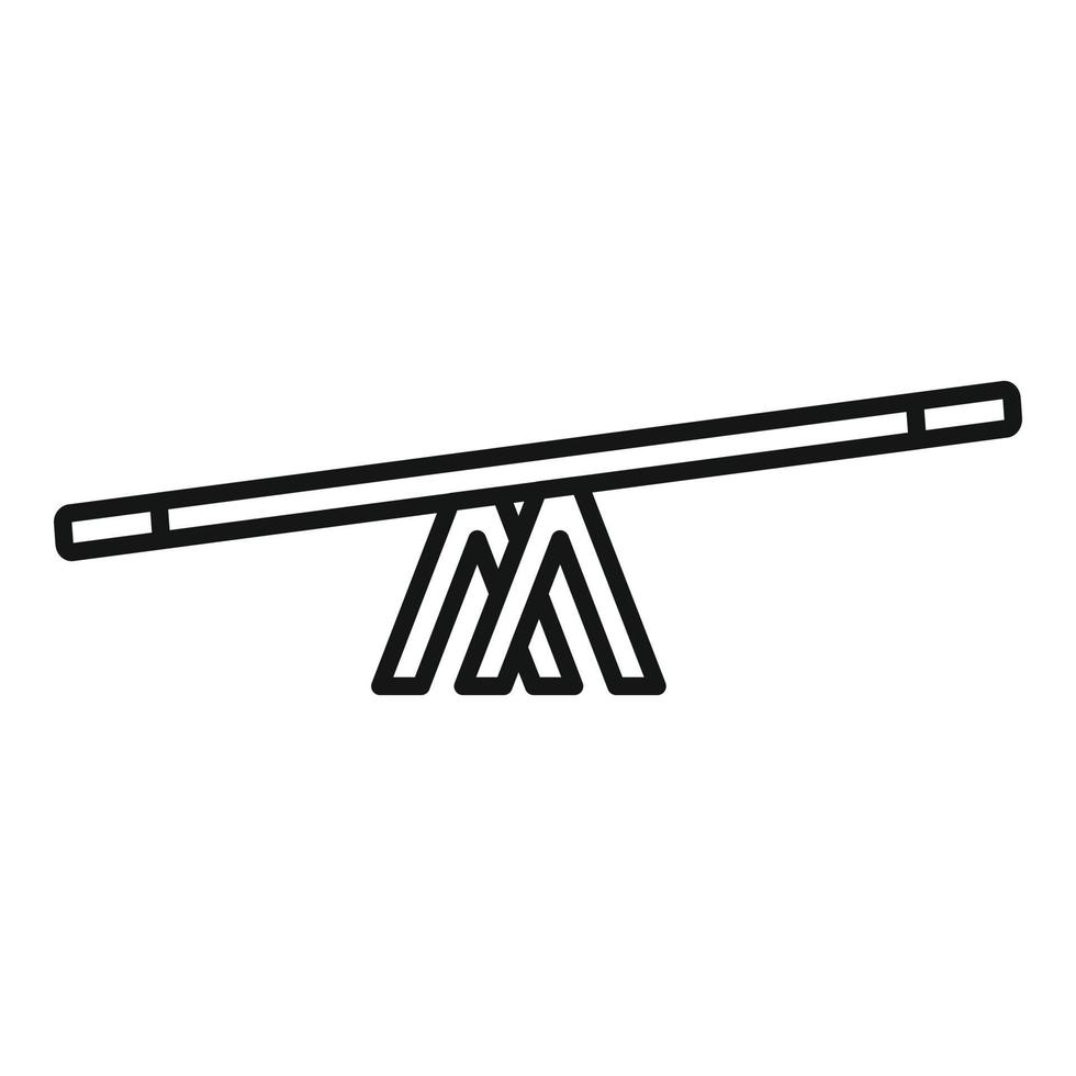 Hunde-Balance-Bar-Symbol, Umriss-Stil vektor