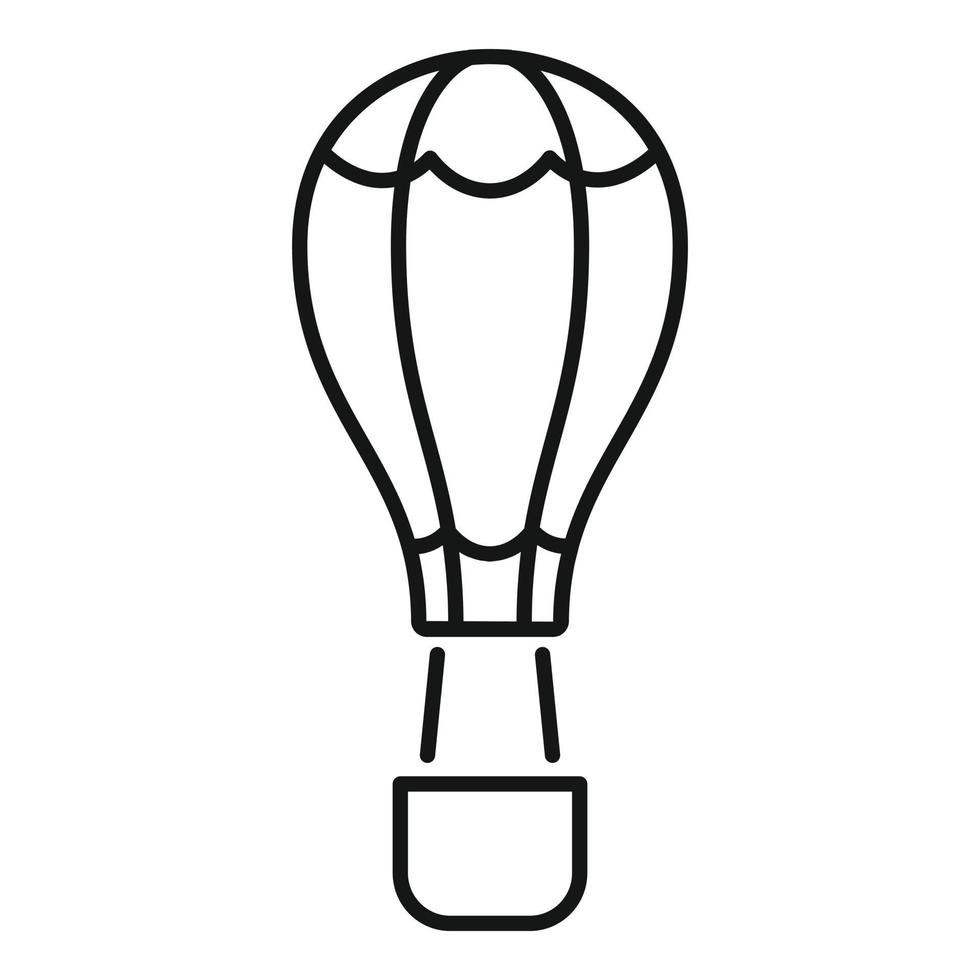 utomhus- luft ballong ikon, översikt stil vektor