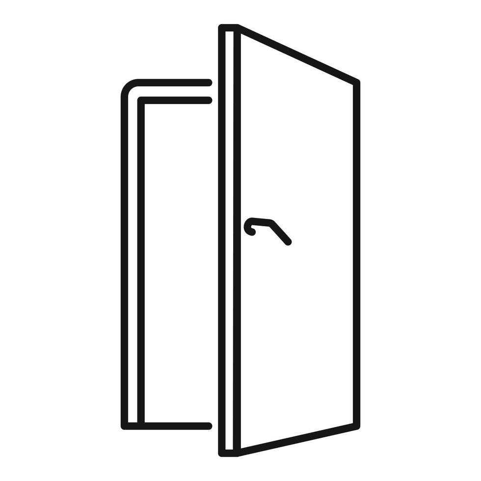 Symbol für offene Tür, Umrissstil vektor