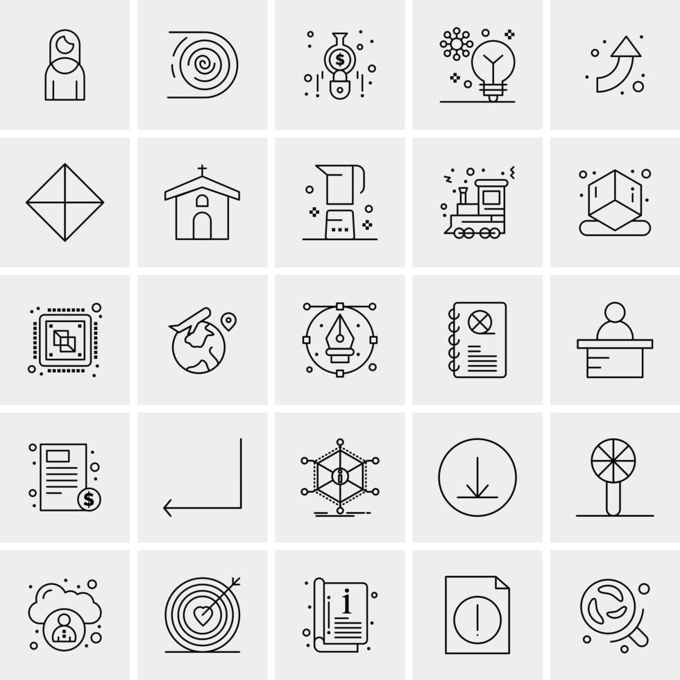 25 universelle Business-Icons Vektor kreative Icon-Illustration zur Verwendung in Web- und Mobilprojekten