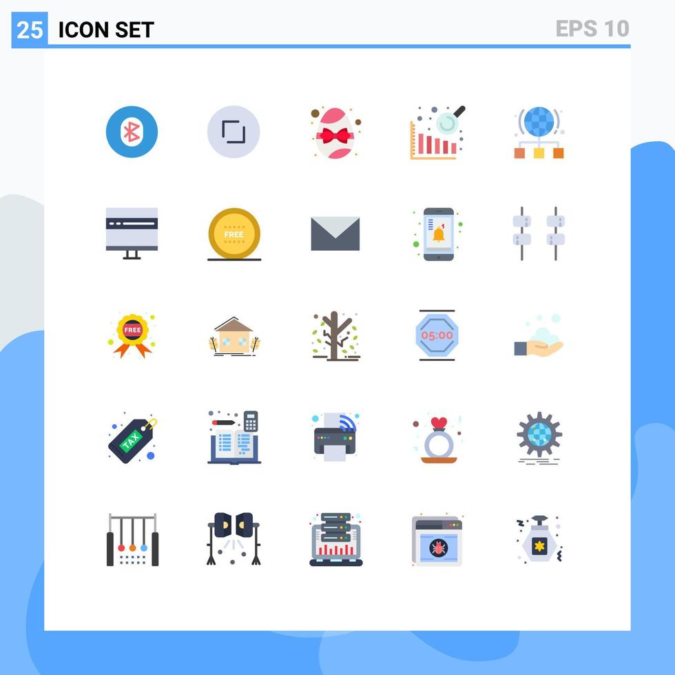 25 kreativ ikoner modern tecken och symboler av länk klot zoom data analys ägg redigerbar vektor design element