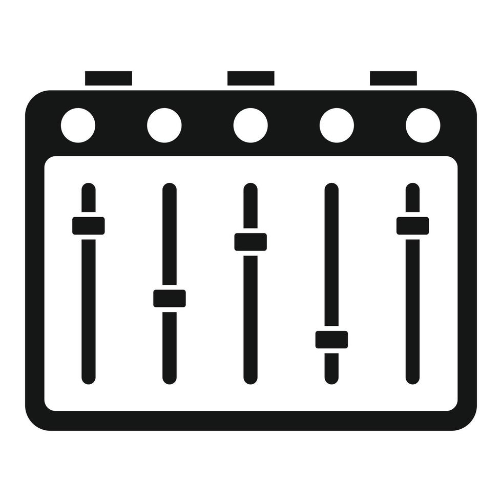 DJ-Equalizer-Symbol, einfacher Stil vektor