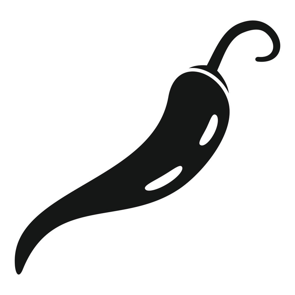 restaurang chili peppar ikon, enkel stil vektor