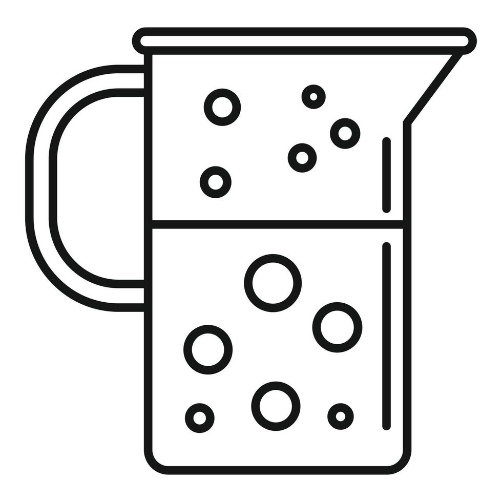 kokande labb kanna ikon, översikt stil vektor