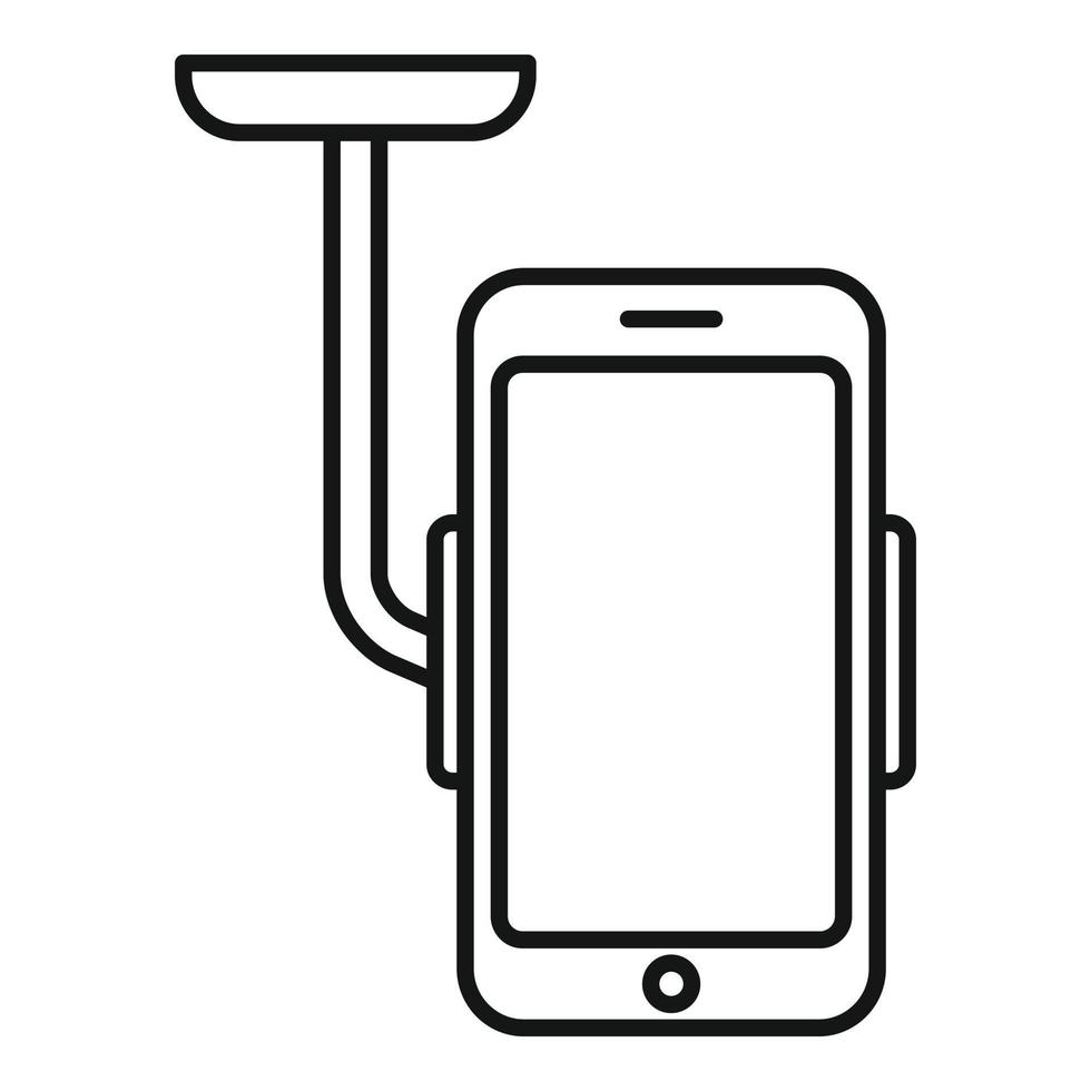 Symbol für Autotelefonhalter, Umrissstil vektor