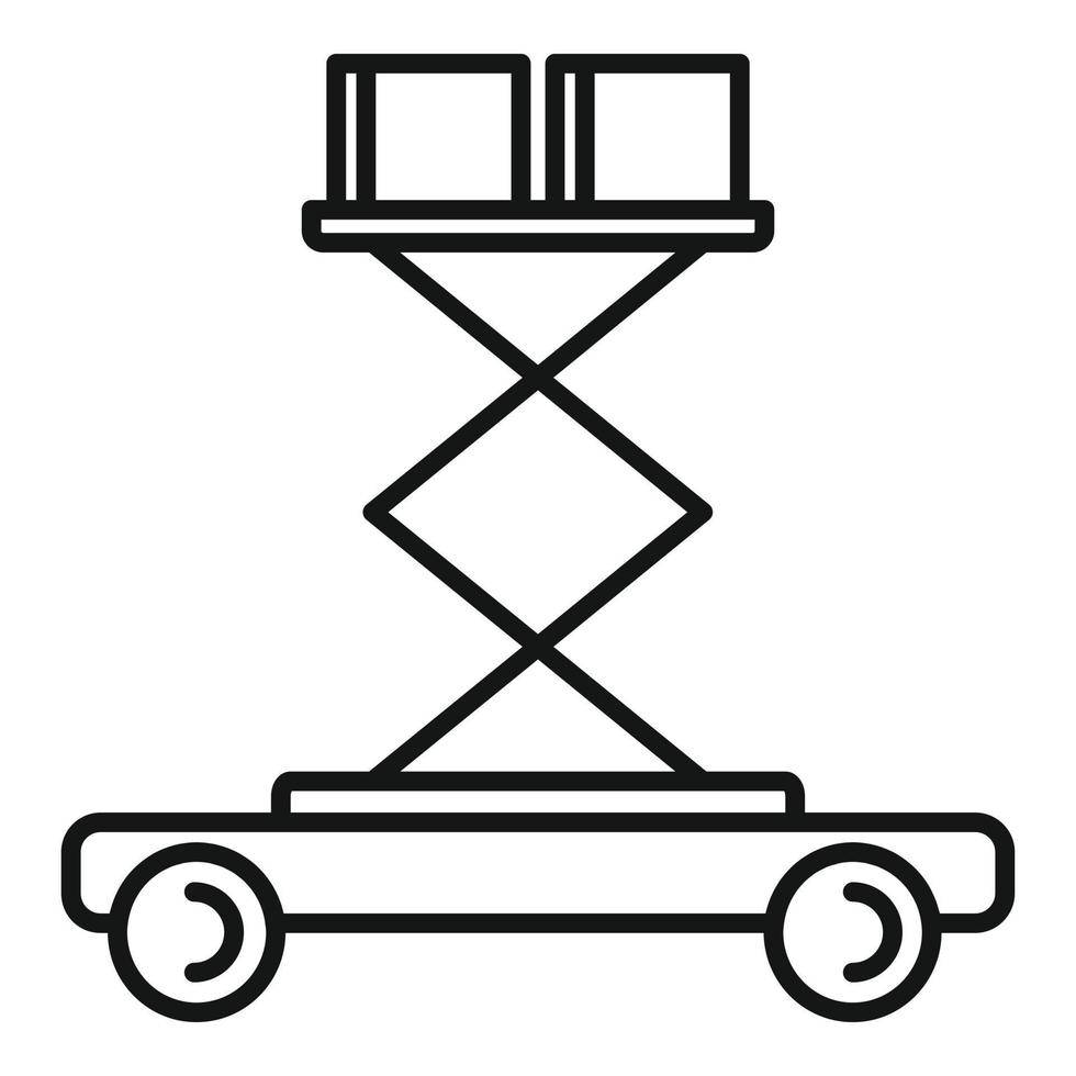 hiss plattform ikon, översikt stil vektor