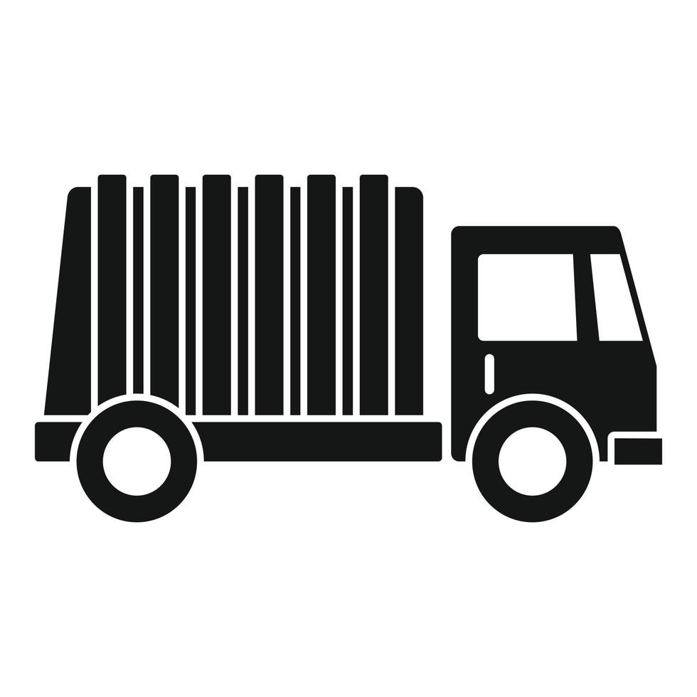 Müllwagen-Symbol, einfacher Stil vektor