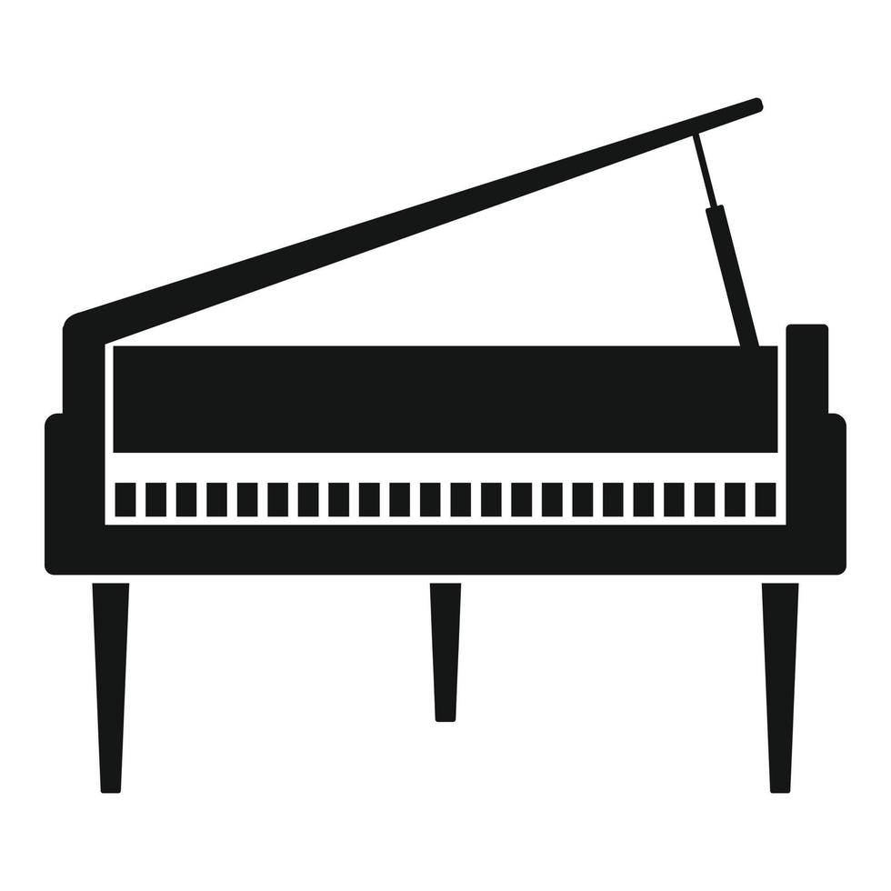stor piano ikon, enkel stil vektor