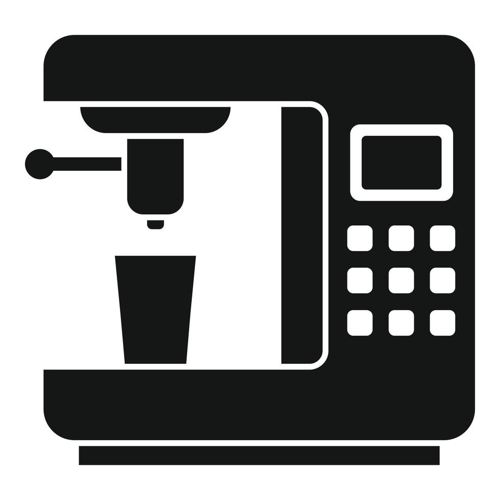ånga kaffe maskin ikon, enkel stil vektor