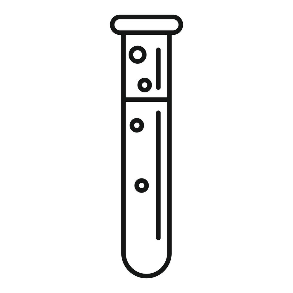 Symbol für kochendes Reagenzglas, Umrissstil vektor