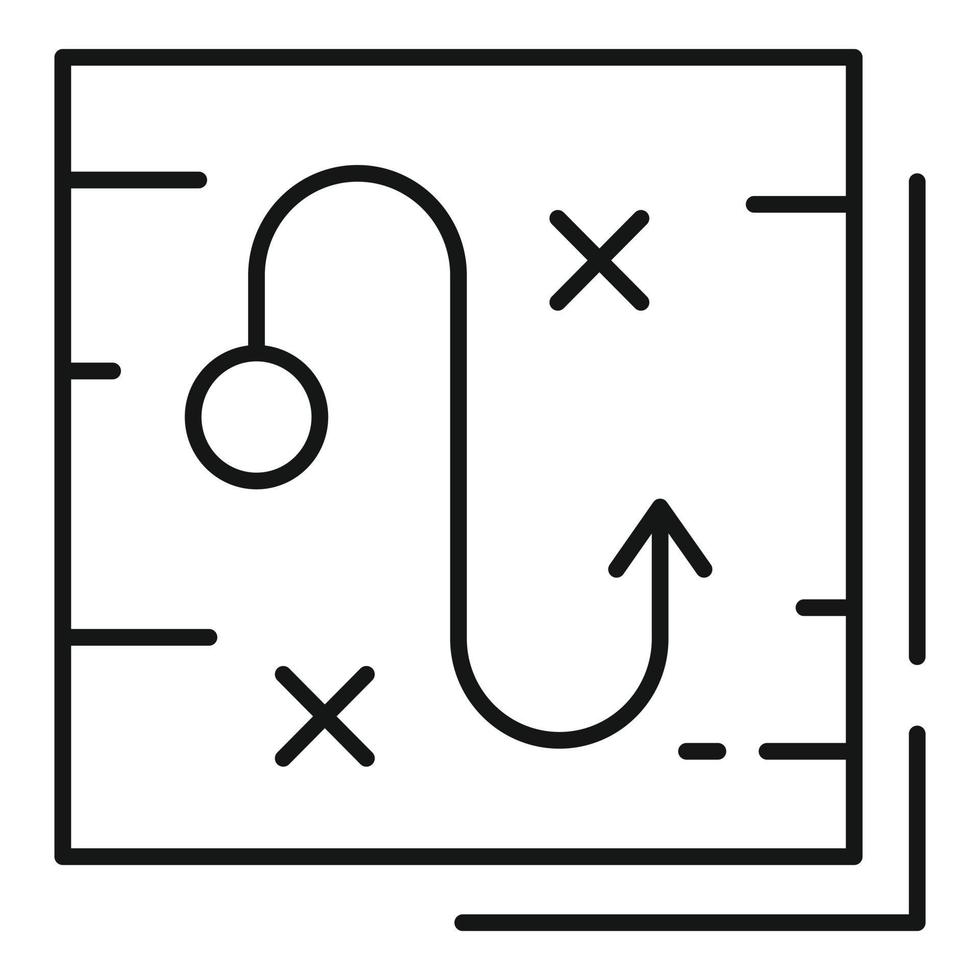 Quest-Kartensymbol, Umrissstil vektor