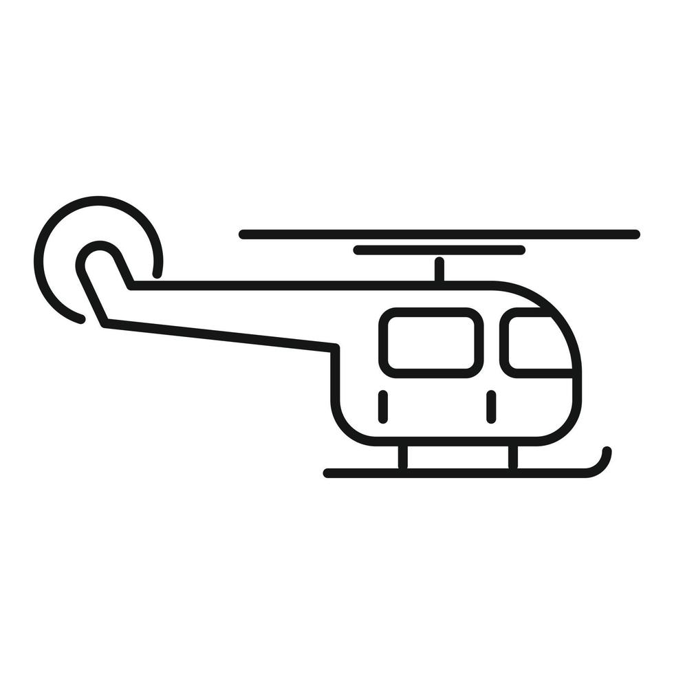 helikopter omlokalisering ikon, översikt stil vektor