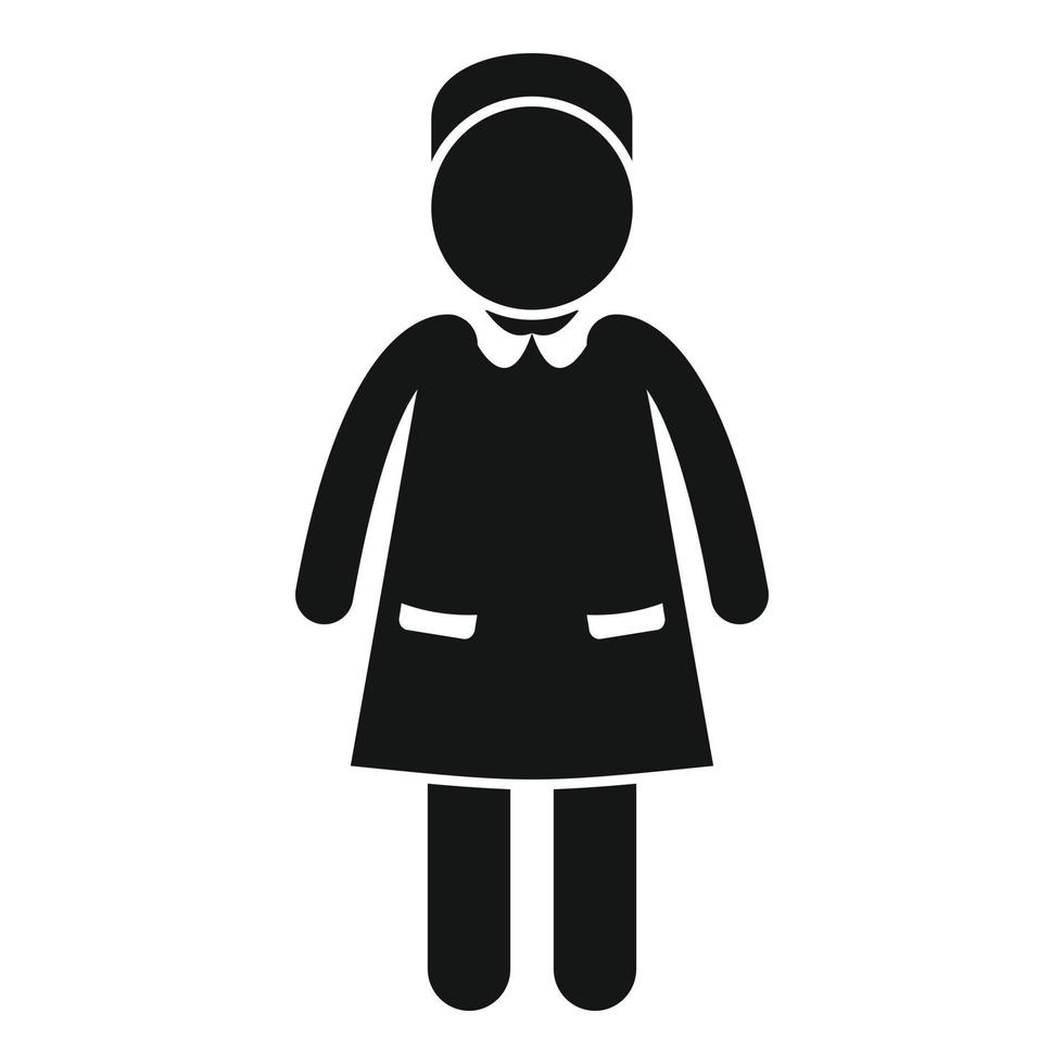 Betreuer-Frauen-Ikone, einfacher Stil vektor