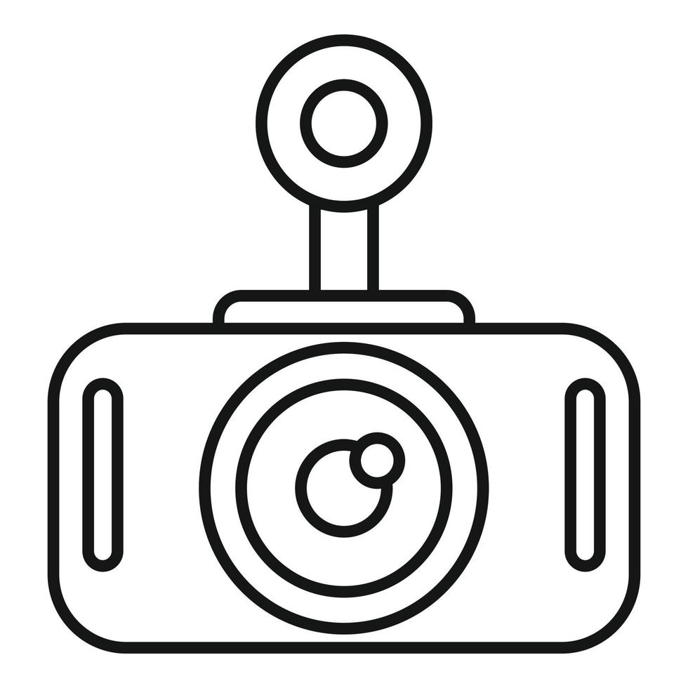 led dvr kamera ikon, översikt stil vektor