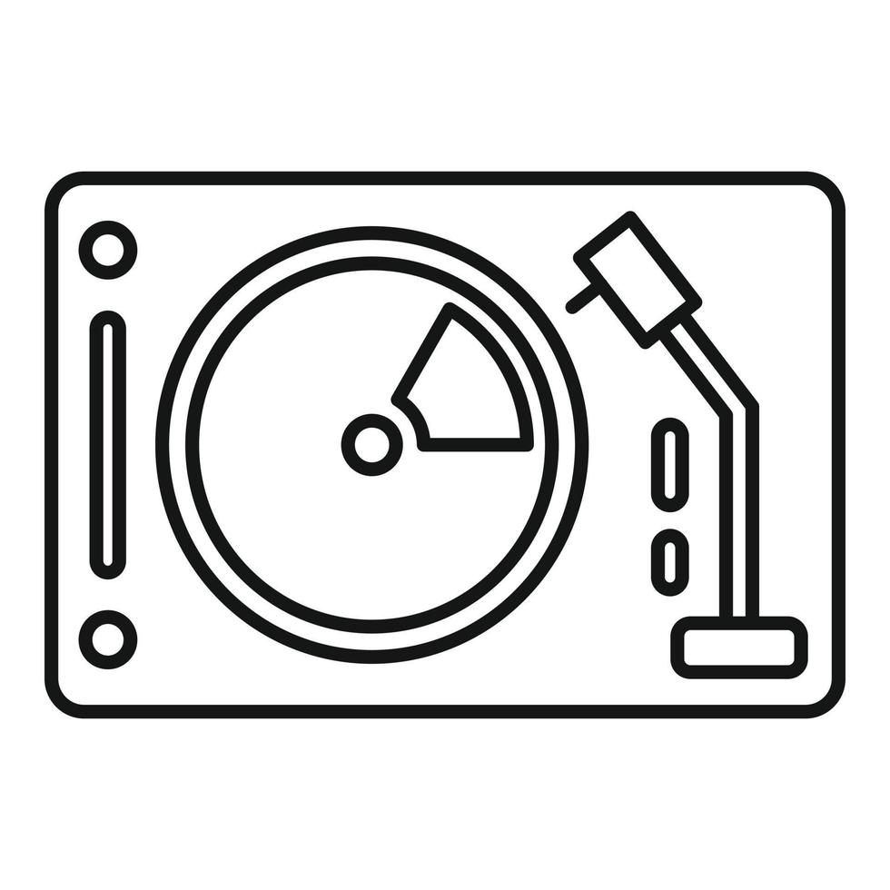 DJ-Pult-Player-Symbol, Umrissstil vektor