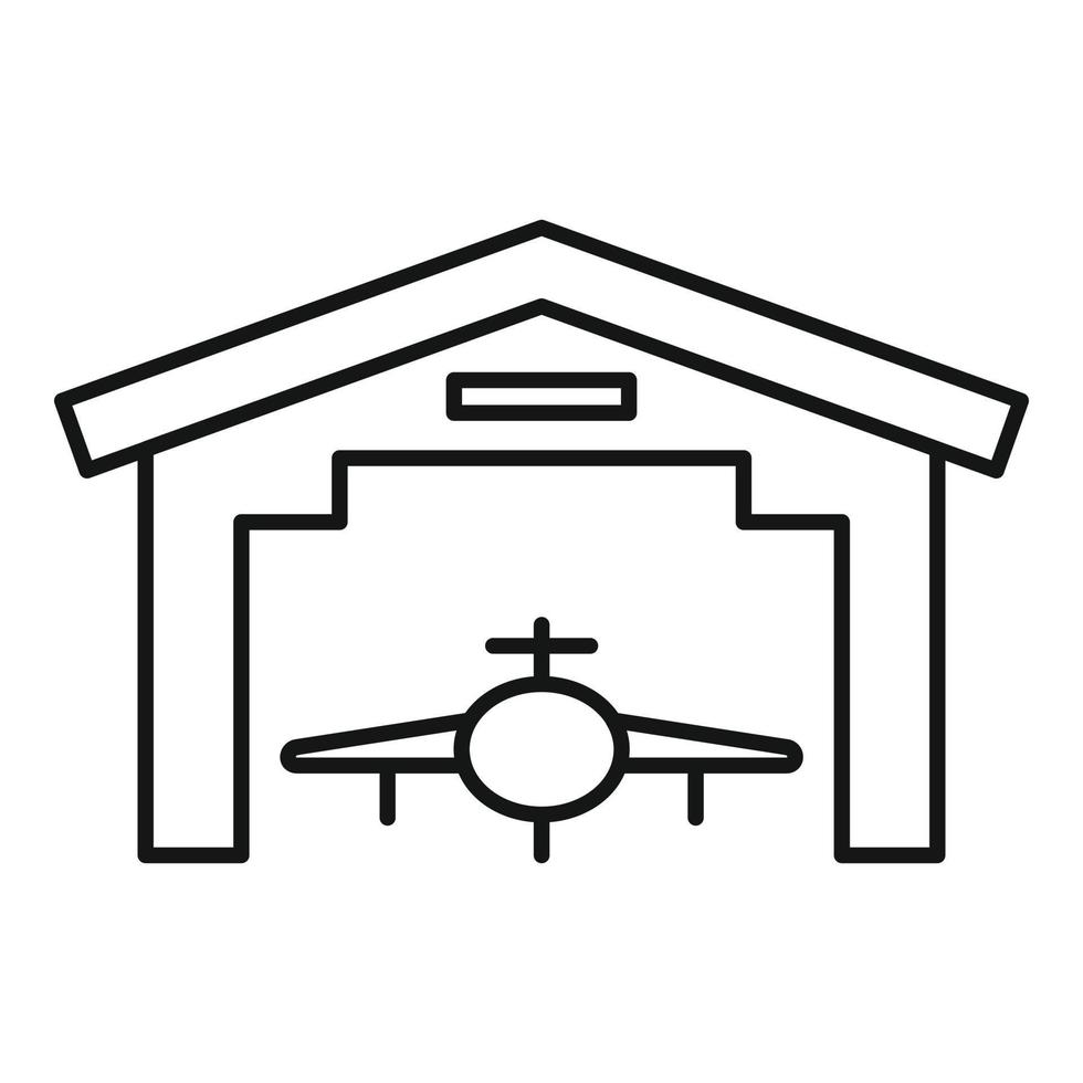 Hangar-Terminal-Symbol, Umrissstil vektor