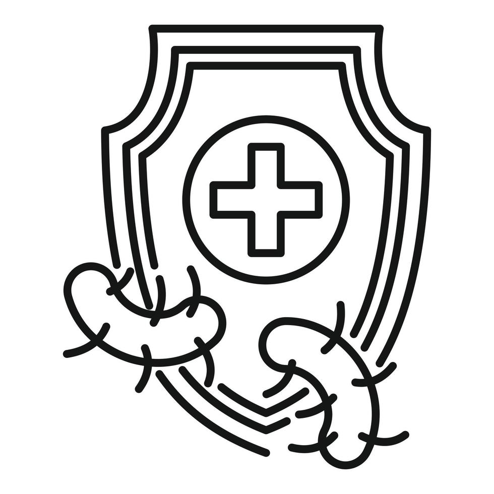 Impfschild-Symbol, Umrissstil vektor