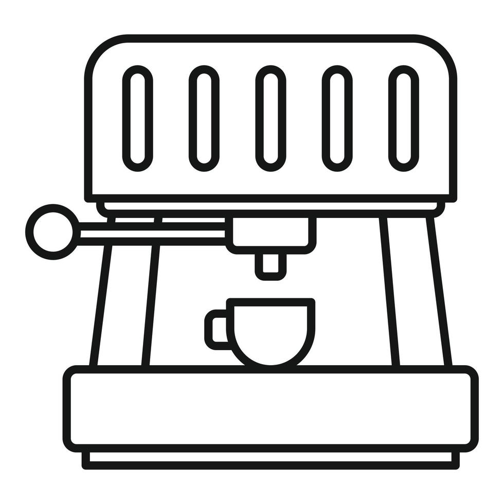 americano kaffe maskin ikon, översikt stil vektor