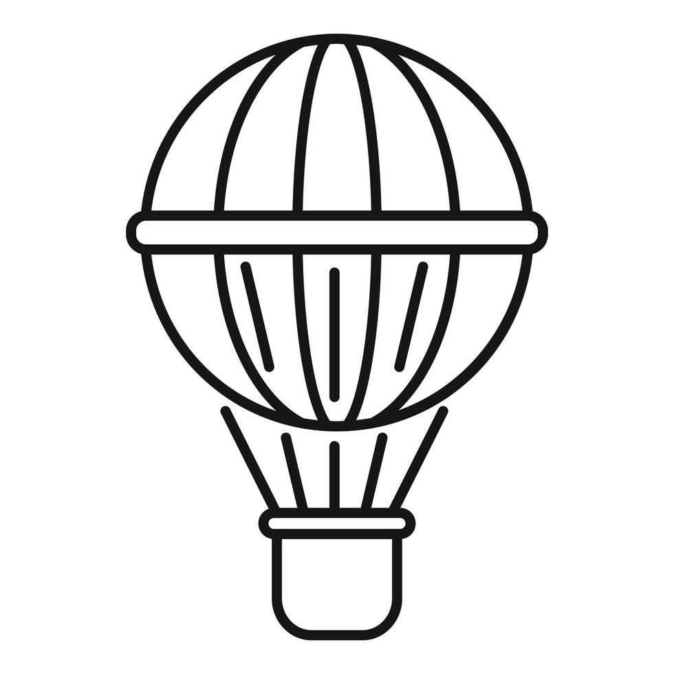 Heißluftballon-Symbol, Umrissstil vektor