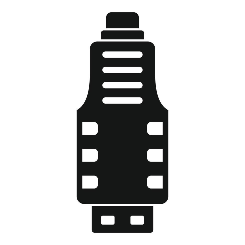 Micro-USB-Adapter-Symbol, einfacher Stil vektor