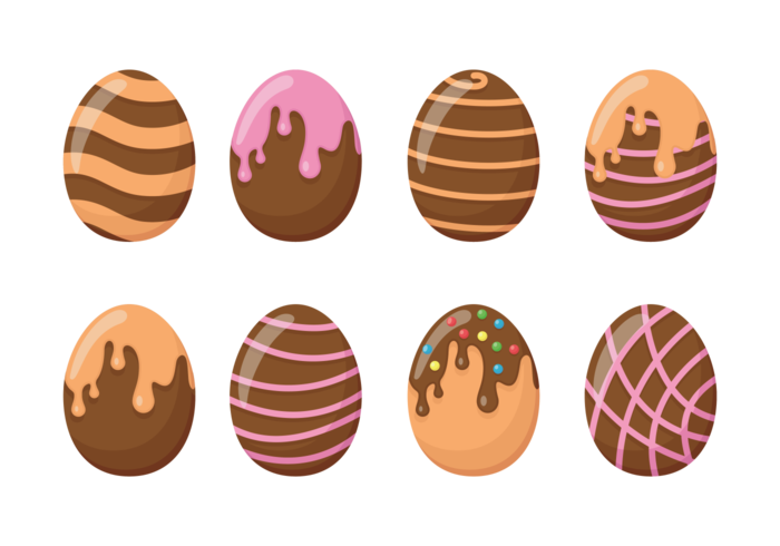 Schokoladen-Ostereier Icons Vector
