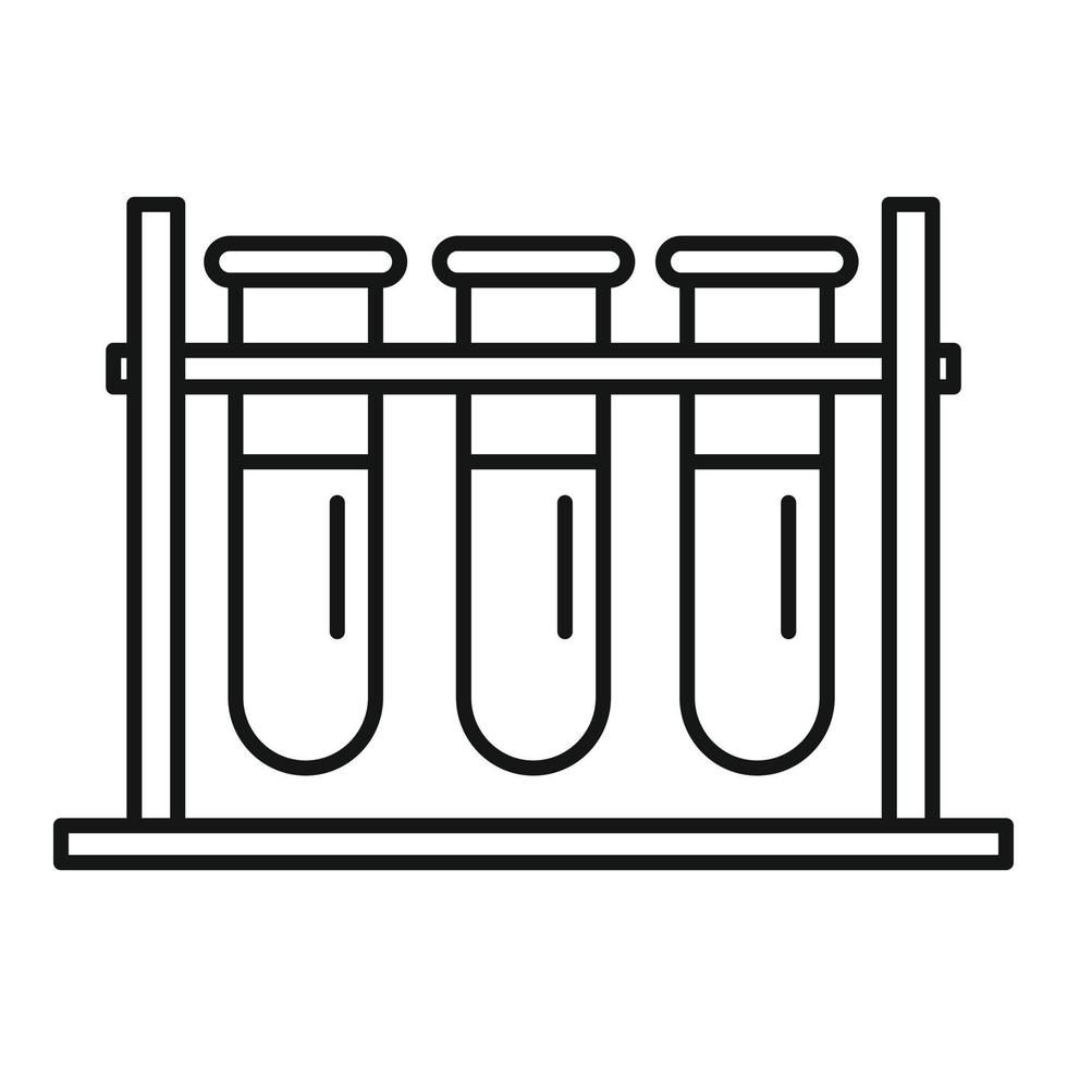 Symbol für Blutteststand, Umrissstil vektor