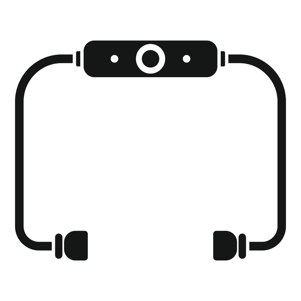 Bluetooth-Ohrhörer-Symbol, einfacher Stil vektor