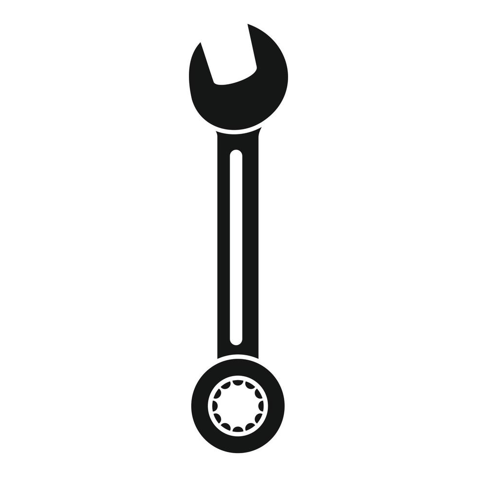 Schraubenschlüssel-Symbol reparieren, einfachen Stil vektor