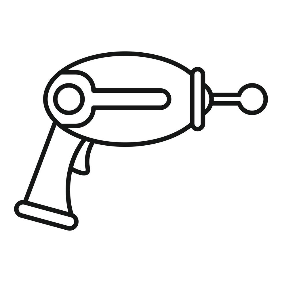 leksak blaster ikon, översikt stil vektor