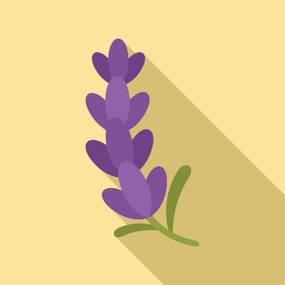 Aromatherapie-Lavendel-Symbol, flacher Stil vektor