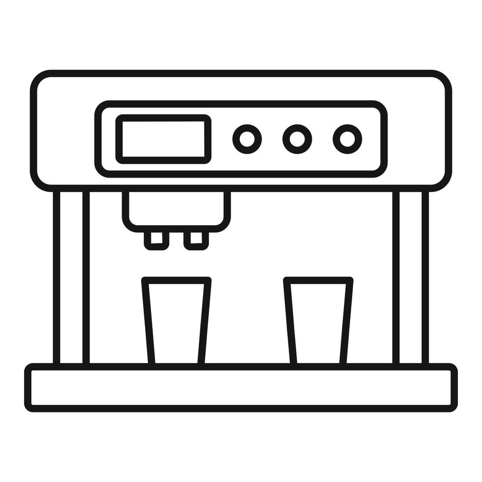 cappuccino maskin ikon, översikt stil vektor