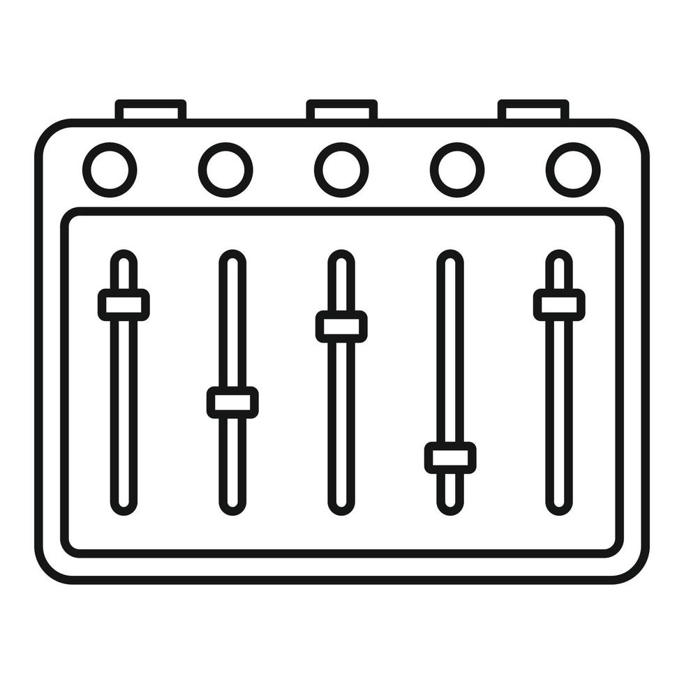 Equalizer-Lautsprecher-Symbol, Outline-Stil vektor