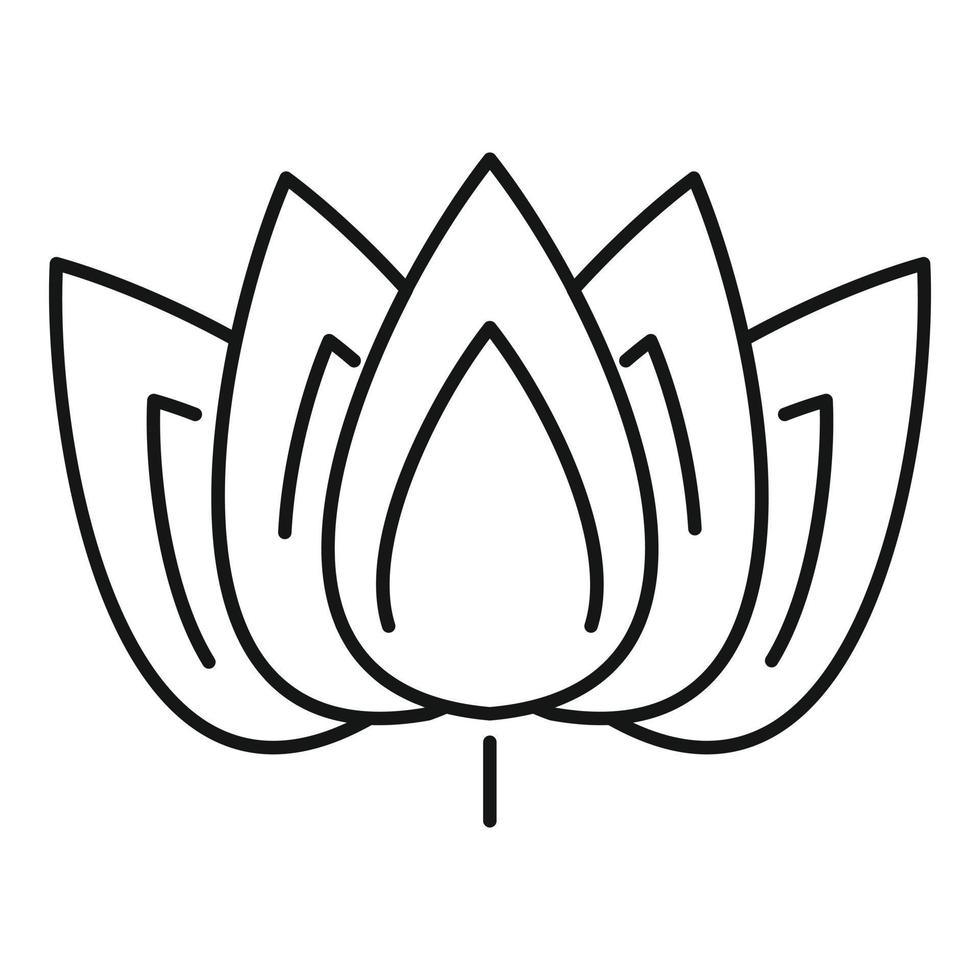 Lotus-Symbol, Umrissstil vektor