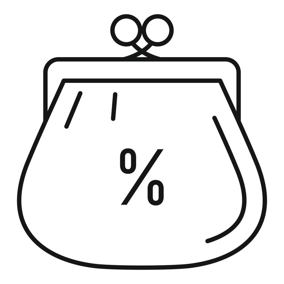 Frau Brieftasche Symbol, Outline-Stil vektor