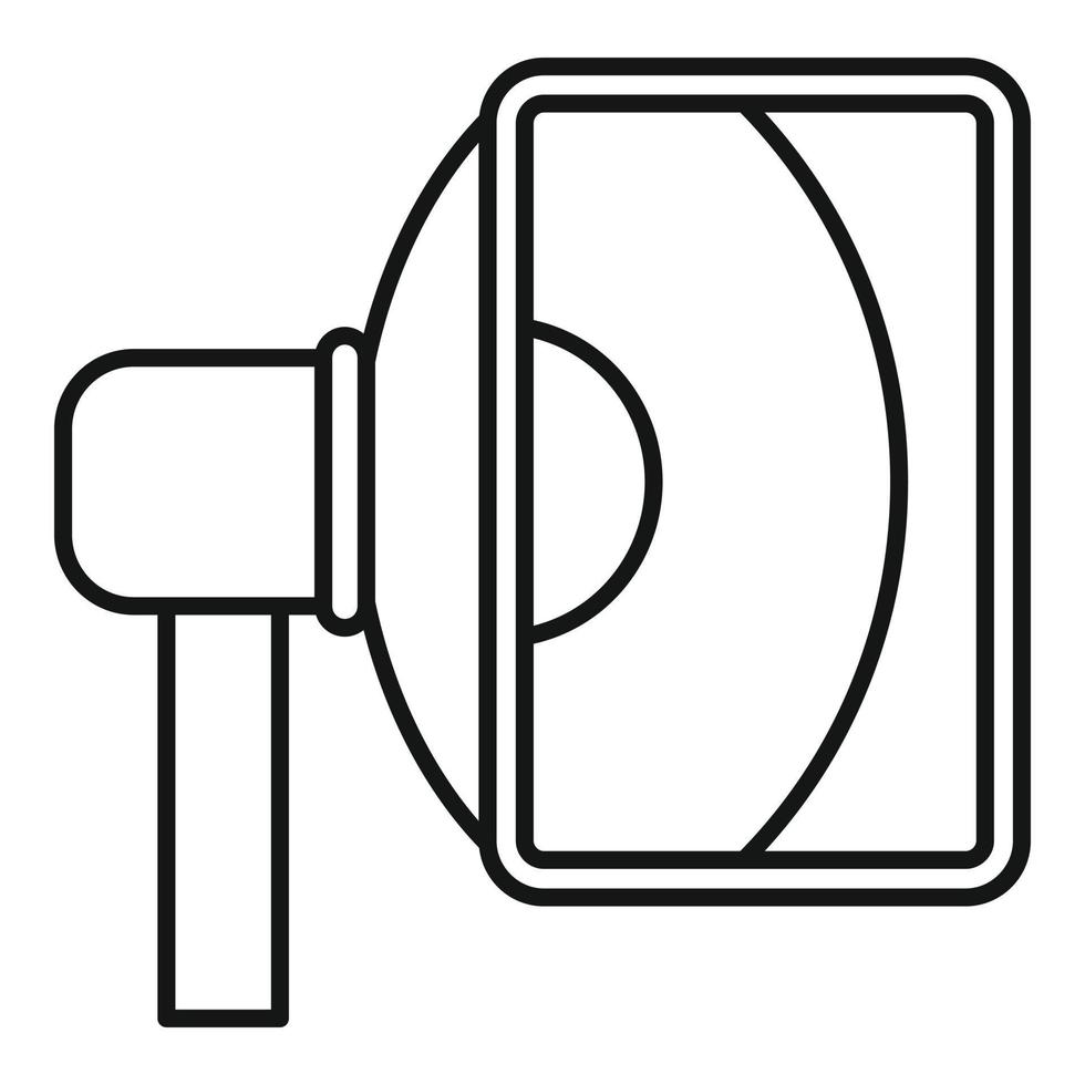 Soft-Light-Box-Symbol, Umrissstil vektor