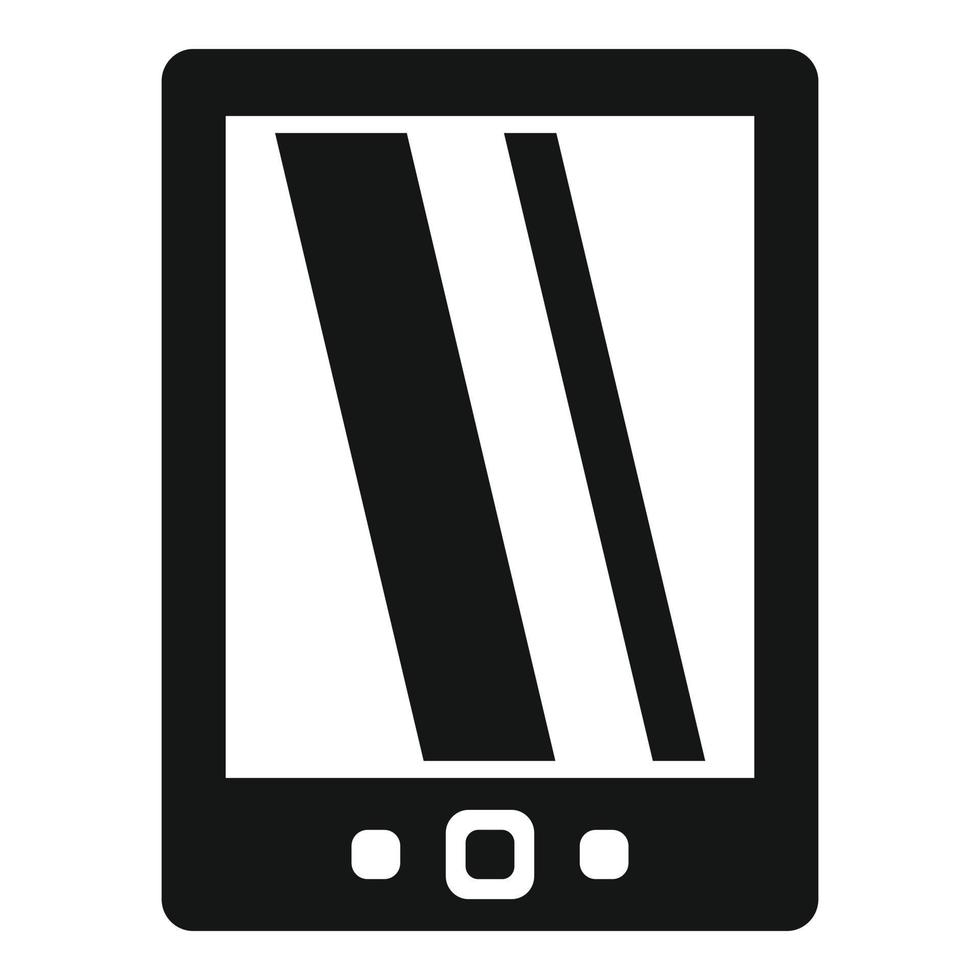 Cloud-E-Book-Symbol, einfacher Stil vektor