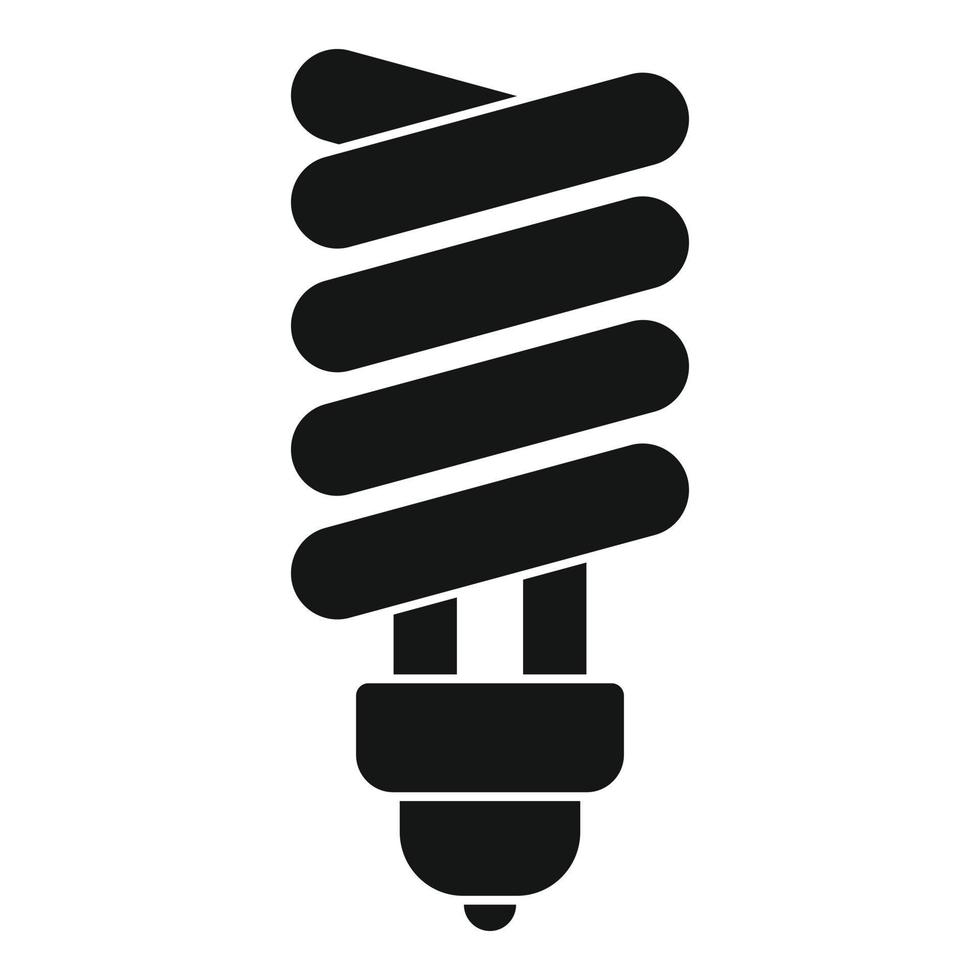 Symbol für defekte Öko-Glühbirne, einfacher Stil vektor
