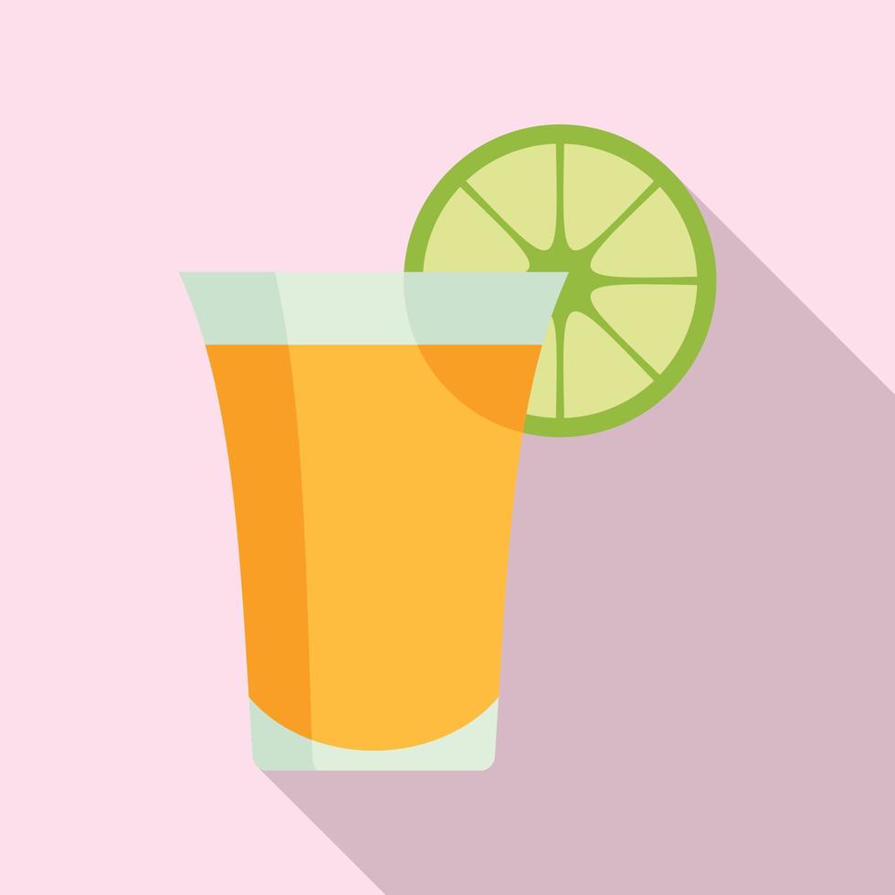 tequila cocktail ikon, platt stil vektor