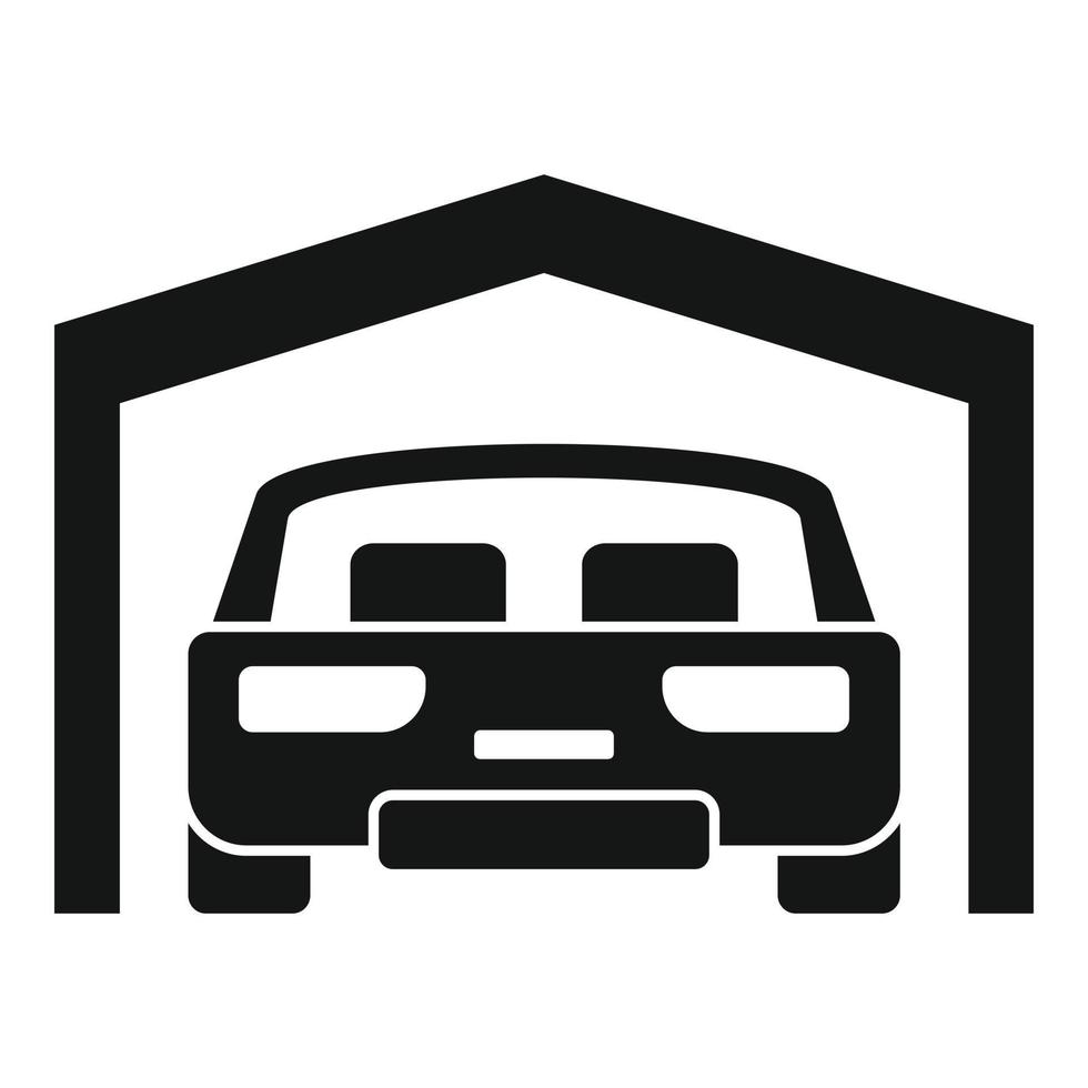 Auto-Parkhaus-Symbol, einfacher Stil vektor