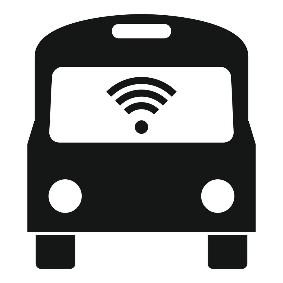 Stadtbus-WLAN-Symbol, einfacher Stil vektor