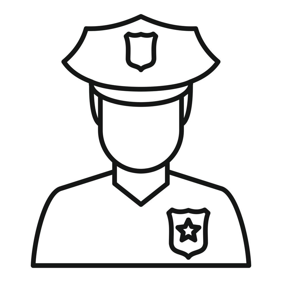 Polizistensymbol, Umrissstil vektor