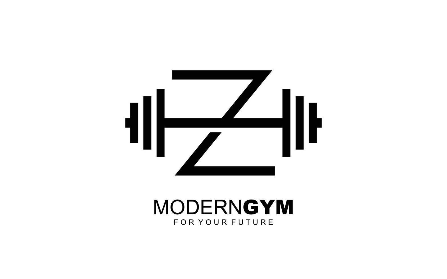 z logotyp Gym vektor för identitet företag. första brev kondition mall vektor illustration för din varumärke.