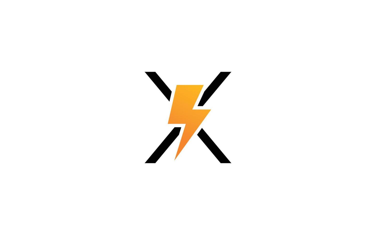 x-Logo-Energievektor für Identitätsunternehmen. anfangsbuchstabe volt vorlage vektorillustration für ihre marke. vektor