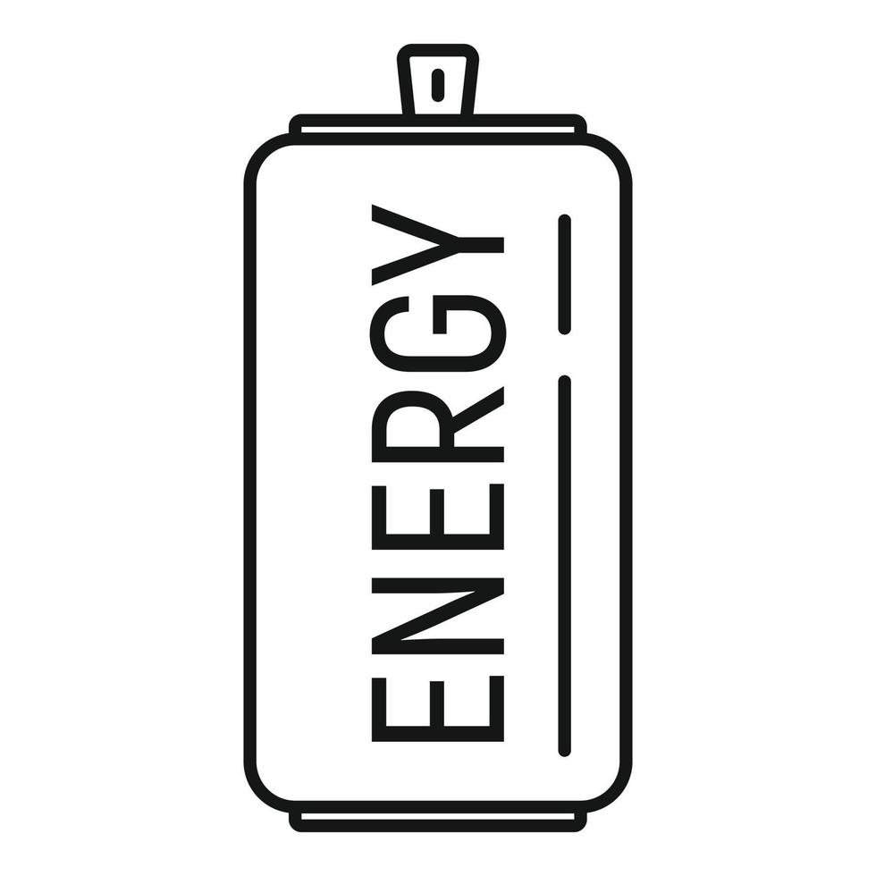 Power-Energy-Drink-Symbol, Umrissstil vektor