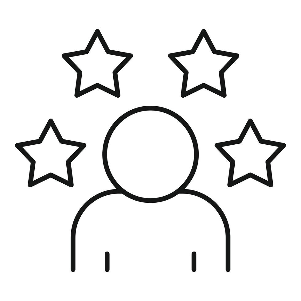 SEO-Manager-Symbol, Umrissstil vektor