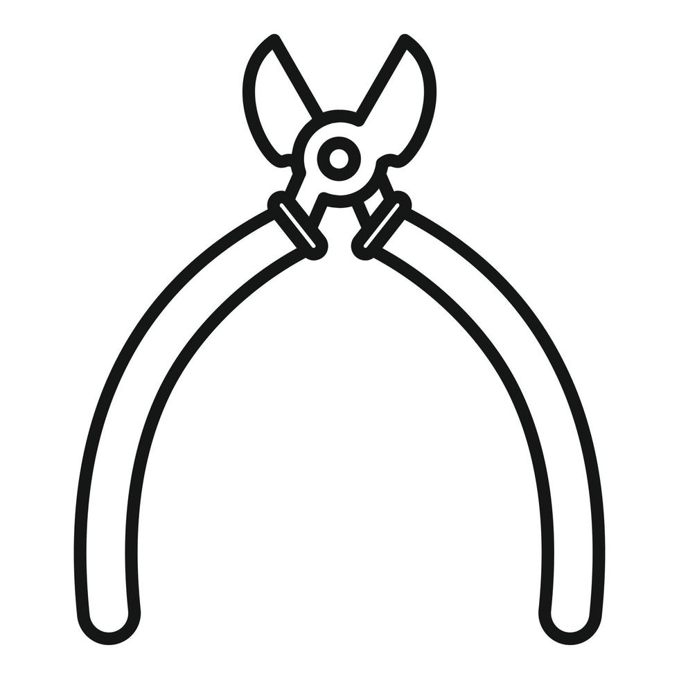 Reparatur-Service-Zangen-Symbol, Umriss-Stil vektor